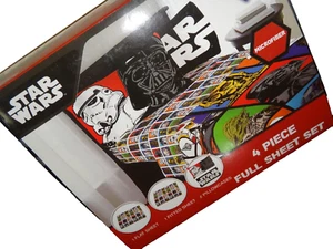 Disney STAR WARS Children's Kids Boy's Girl's 4-PC FULL SHEET SET Microfiber NEW - Picture 1 of 5