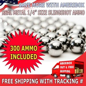 300 qty 1/4" Inch AMMO BALLS STEEL SHOT Slingshot Powerful Aim Target Practice - Picture 1 of 8