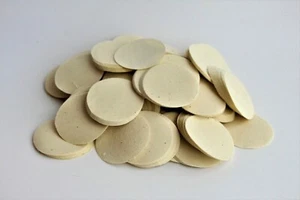 50-59 CAL 1 5/16" ROUND .005" THICK DRY SHOOTING PATCHES / QTY. 500 / EMSS5051F - Picture 1 of 6