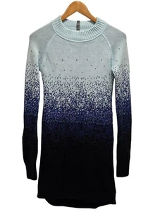 Ivivva Girls Size 12 Long Sleeve Blue/Purple Cotton Knit Tunic Sweater Dress euc - Picture 1 of 5