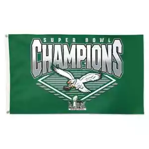 PHILADELPHIA EAGLES SUPER BOWL CHAMPIONS LIX 3'X5' DELUXE FLAG WINCRAFT 🦅 - Picture 1 of 1