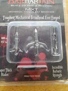 Cobra Barbarian MXT Broadhead 100 gr. 1.5 in. Cut Expandable Titanium 3 pk. NEW - Picture 1 of 3