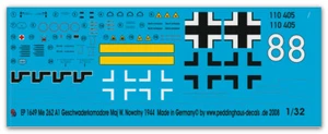 Peddinghaus-Decals 1/32 1649 Me 262 A1 Major Walter Nowotny