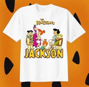 Flintstones Custom t-shirt Personalize Birthday gift Fred Barney Wima Pebbles - Picture 1 of 2