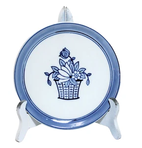 Vintage Tea Pot Trivet PM Bavaria Blue Flower Porcelain Hot Plate - Picture 1 of 8