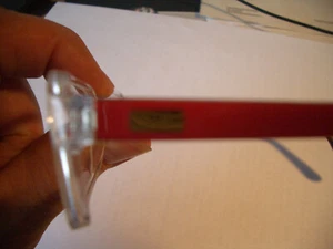 Ray Ban Brillengestell, durchsichtig, rote Bügel, goldfarbener Name, neuwertig - Bild 1 von 9