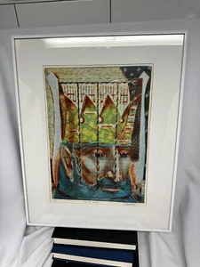 Jack Gerber, Stone Lithograph, King David, Philly Modernist Art Framed 16x20 - Picture 1 of 7