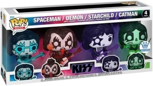 Funko Pop Rocks Kiss 4 Pack Spaceman / Demon / Starchild / Catman New In Box - Picture 1 of 3