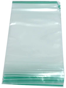 Plain Poly Plastic Grip Seal Bag Reusable Zip Lock Available Sizes - Picture 1 of 6