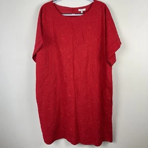 W Lane Linen Womens Shift Dress Size 18 BNWT RRP $150 Red Pockets Lined Party - Picture 1 of 13