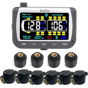 TPMS10Mix - Tire Pressure Monitoring System - Color Monitor + 4AT & 6FT Sensors - Picture 1 of 8
