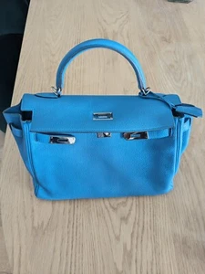 2017 Hermès Kelly Blue Leather Handbag 32 Authentic  - Picture 1 of 14