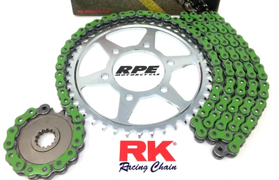 Green 2006-2007 KAWI ZX-10R Ninja RK GXW 16/40 QA Racing Chain and Sprockets Kit - Image 1 of 4