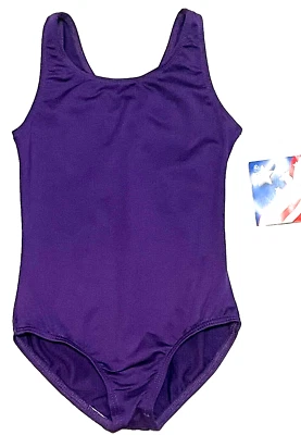 Body Motionwear Leotardo Tanque Forma de Corazón Recorte Trasero Púrpura Nuevo Niña Int 4 5 Foto 1 de 4