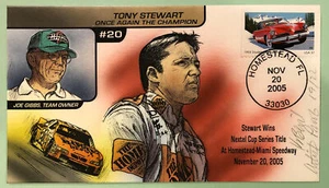 H&M Bevil 2005 Tony Stewart Wins Nextel Cup ARTIST PROOF 🔥 #19/22 SC 3931 mit COA - Bild 1 von 6