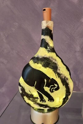 Hand Decorated Meukow Cognac VS Black Panther Light Up Bottle - Unique Gift - Image 1 of 4