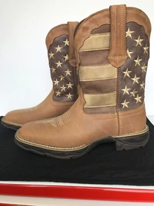 Flag Lady Rebel Durango Westernstiefel Sterne/Streifen Gr. 8,5 einmal getragen braun ……..u - Bild 1 von 8