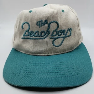 Vintage The Beach Boys Band Music Snapback Hat Cap Teal/Off White KC Tag - Picture 1 of 12