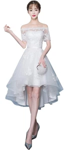 Komaruko s Hanawa-kun Wedding Dress Rady Swan-Piece Dress with Embroidered 914 - Picture 1 of 9