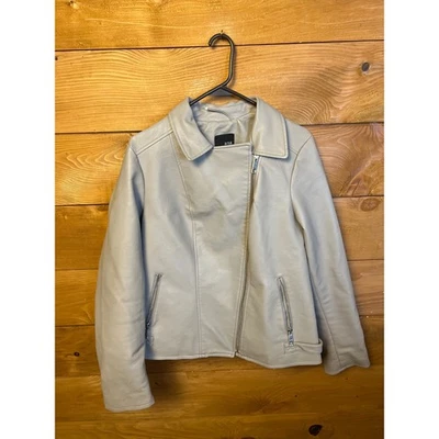 Chaqueta de moto de cuero sintético ANA A New Approach color tostado claro/gris para mujer Lg motociclista vanguardista Foto 1 de 4