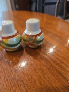 Vintage MCM Vernonware Homespun Plaid Salt & Pepper Shakers - Picture 1 of 5