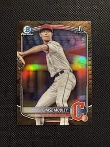 2025 1st Bowman Chrome Prospects Chase Mobley #BCP-56 Reptilian Refractor (RC) - Picture 1 of 2