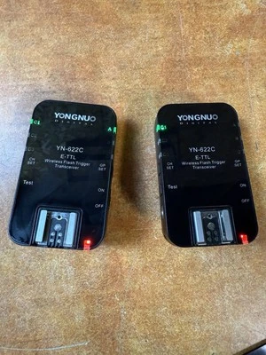 Yongnuo YN622C para CANON DSLR E-TTL Flash Inalámbrico Disparador Transceptor CONJUNTO de 2 Foto 1 de 4