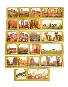 San Francisco Erdbeben Stereoview 22 Farbfotokarten WS Smith um 1906 - Bild 1 von 3