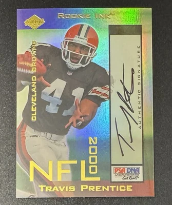 Travis Prentice 2000 Collector’s Edge ROOKIE Ink AUTO /800 #TP Cleveland Browns - Image 1 of 2