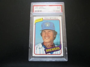PAUL MITCHELL 1980 TOPPS BASEBALL CARD # 130 PSA 9 MINT BREWERS - Bild 1 von 3