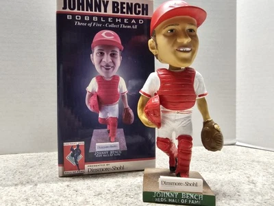 Johnny Bench Cincinnati Reds MLB 2011 HOF Bobblehead NIB Letter N - Image 1 of 4