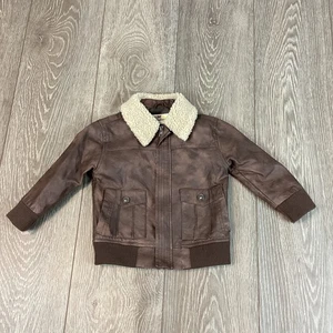 Oshkosh Giacca Bomber Marrone Collo Pelliccia Ecopelliccia 3T Bambino - Foto 1 di 4