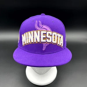 Minnesota Vikings NFL New Era 59FIFTY Hat Mens 7 1/2 Purple Fitted Cap Outdoor - Picture 1 of 17