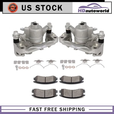 Комплект из 2 задних тормозных суппортов 4 керамических тормозных колодки для Chevrolet Impala 2000-2010 годов выпуска - Изображение 1 из 4