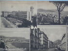 Vecchia Cartolina di Salerno PIAZZA AMENDOLA CORSO GARIBALDI 4 vedute Fotografia