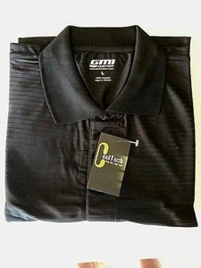 New NWT Mens Black L, XL Cool Tech Polyester Polo Style Golf Shirt - Picture 1 of 1
