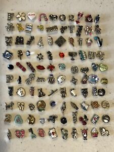 Authentic Origami Owl Charm Lot 100 Charms Sports Religious Letters Holiday Food