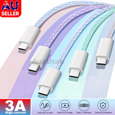 USB-C Type-C Fast Charge Data Cable Adapter For iPhone 15 16 17 Samsung Macbook - image 1 of 4