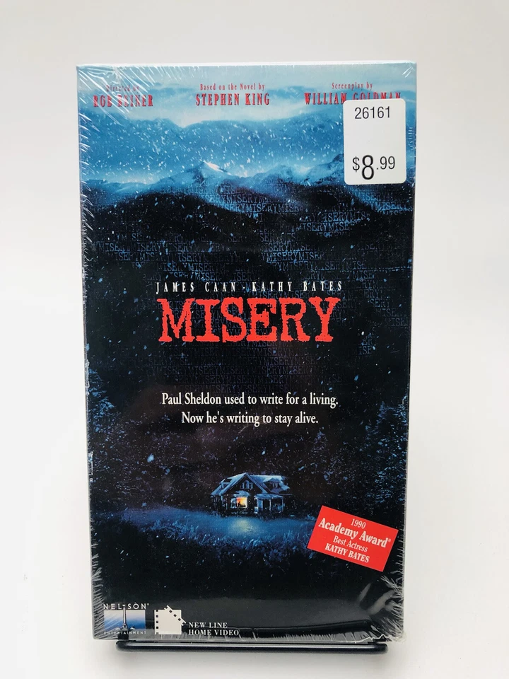 Rare Vintage 1991 Misery VHS Video Factory Sealed  Stephen King Nelson Foto 1 de 4