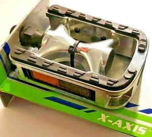 1 Pair X-AXIS Mountain Bike Bicycle City & Trekking Pedals Aluminium Reflective - Picture 1 of 6