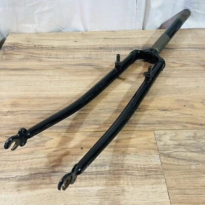 Lugged Crown 700C Steel Cantilever Fork 100mm QR Canti 1 1/8 Threadless 234mm - Image 1 of 4