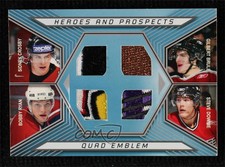 2006 ITG Heroes and Prospects Quad Emblem Silver /10 Sidney Crosby Gilbert Brule