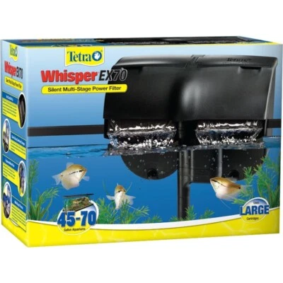 EX 70 Power Filter for 45 To 70 Gallon Aquariums Silent Multi-Stage Filtration - Image 1 of 4