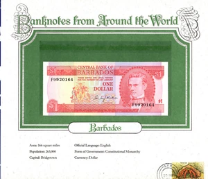 Weltbanknoten Barbados 1973 1 Dollar UNC P 29a Präfix F Geburtstag 9920164 - Bild 1 von 2