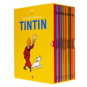 The Adventures of Tintin by Hergé: 23 Books Box Set - Ages 7+ -Paperback - Foto 1 di 4