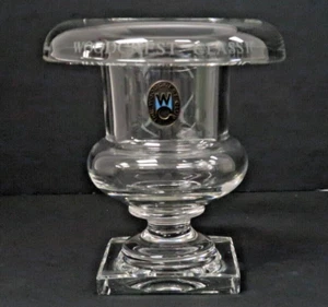 VAL ST. LAMBERT 6-1/2" PEDESTAL JARRÓN URNA WOODCREST CLUB CLÁSICO 1975 - Imagen 1 de 12