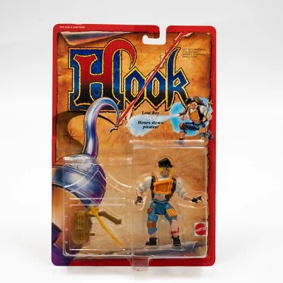 Boneco de ação vintage 1991 Mattel HOOK Lost Boy ACE LACRADO em cartão usado novo em folha - Imagem 1 de 4