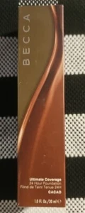 BECCA Ultimate Coverage 24 Hour Foundation, 1 FL. OZ. Shade Cacao NIB - Picture 1 of 1
