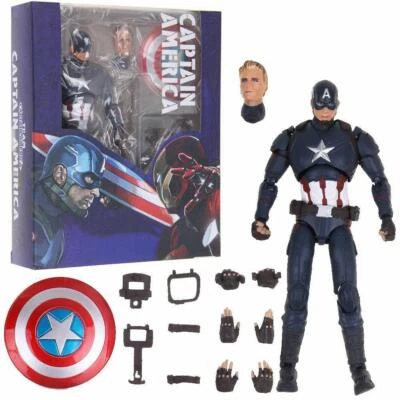 Captain America Avengers Civil War 6" Action Figure S.H Figuarts Bandai B15 - Image 1 of 3