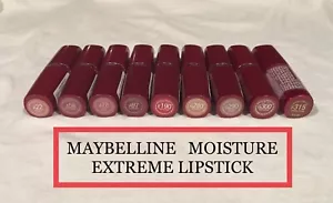 MAYBELLINE Moisture Extreme LIPSTICK- U CHOOSE COLOR - BRAND NEW - READ ALL INFO - Picture 1 of 60
